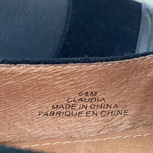 Portia Claudia Black Suede & Patent Leather Slip On Shoes - Picture 12 of 13